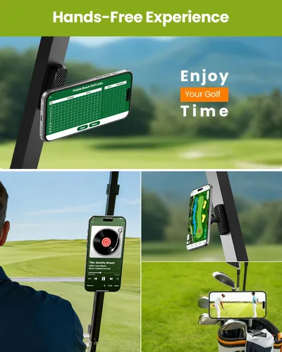Miniatura 9 de Soporte magnético para carrito de golf, accesorios de golf, regalos para hombres, papá, marido, único, rotación de 360°, soporte de teléfono