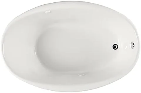 Miniatura 4 de PROFLO PFS7040 Lansford - Tina de remojo de acrílico con desagüe reversible y desbordamiento, 70 x 40 pulgadas, color blanco