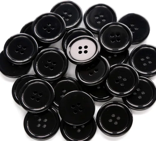 Miniatura 22 de GANSSIA Botones de 1 pulgada (25mm) redondos de 4 agujeros para costura, botón de color beige de respaldo plano, para manualidades DIY, paquete