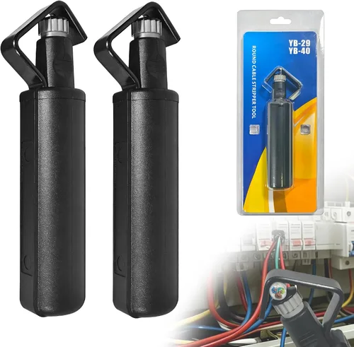 Miniatura 9 de Herramienta para pelacables redondos: diámetro de 3/16 a 1 1/8 pulgadas, profundidad ajustable: para cortes longitudinales, espirales y circulares