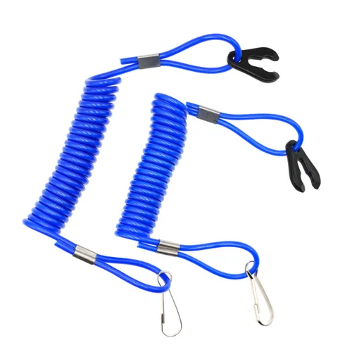 Miniatura 8 de 2 unids fuera de borda de encendido del motor de emergencia PWC Jet Ski WaveRunner Key Lanyard Stop Kill Switch Seguridad para Yamaha