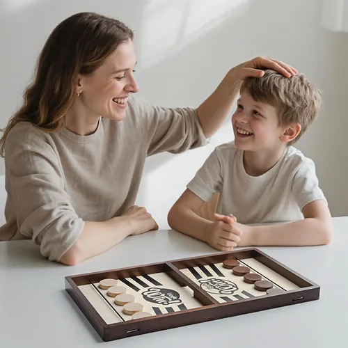 Miniatura 8 de Juego de disco de cabestrillo – Juego de mesa de madera maciza de 16.5 pulgadas, lujoso juego de disco de eslinga para noches familiares o fiestas