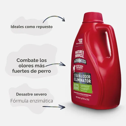 Miniatura 6 de Nature's Miracle Eliminador avanzado de manchas y olores para perros, aroma fresco, fórmula enzimática severa para líos difíciles de mascotas, 1