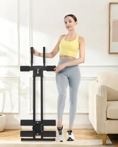 Miniatura 7 de Ab Machine Abdominal Entrenamiento de estómago: Máquina de entrenamiento de abdominales ajustable Ab Cruncher Equipo de entrenamiento de fuerza