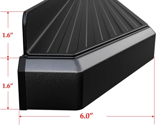 Miniatura 3 de HD Ridez Estribo de estilo plano de 6 pulgadas, color negro, compatible con Chevy Tahoe 2007-2020 y GMC Yukon 2005-2020 de 4 puertas