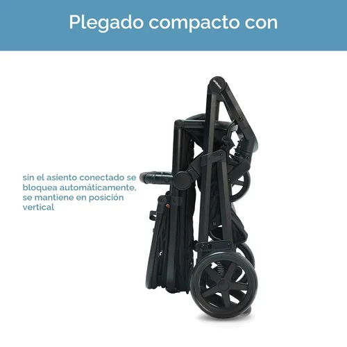 Miniatura 5 de Mompush Cochecito de bebé, convertible 2 en 1 con opción de moisés, compatible con asiento de automóvil infantil, incluye adaptador, cochecito Negro