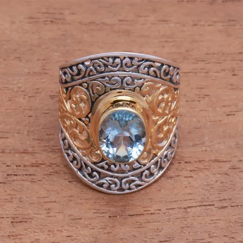 Miniatura 3 de NOVICA - Anillo de piedra preciosa para niñas y mujeres