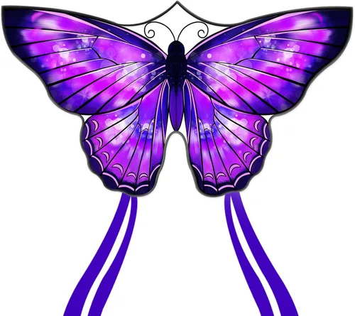 Mint's Colorful Life Butterfly Kite for Kids & Adults, 55" x 28" Large Kite for Boys & Girls, Easy to Fly Kites for Beginners, Beach Single Line