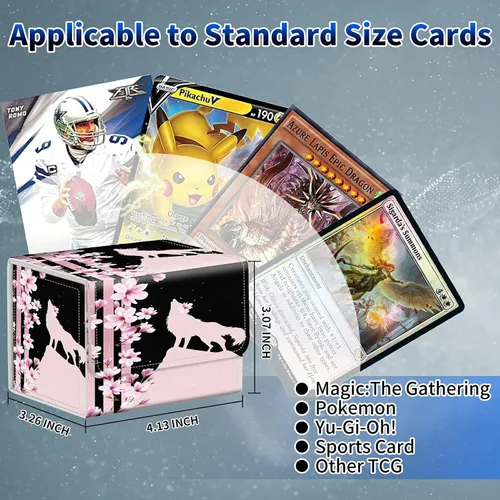 Miniatura 2 de MTG Commander - Caja de cartas intercambiables, más de 100 tarjetas con funda con funda de piel sintética, caja de almacenamiento de tarjetas