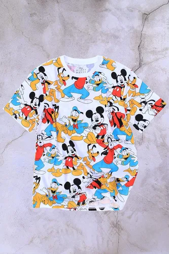 Miniatura 5 de Disney Camiseta gigante de Mickey Mouse gris para hombre, Blanco