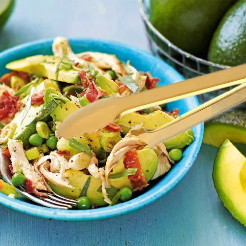 Miniatura 6 de Paquete de 2 pinzas doradas para servir, para ensalada, para bufé, antideslizantes y de fácil agarre, de acero inoxidable, chapadas en oro