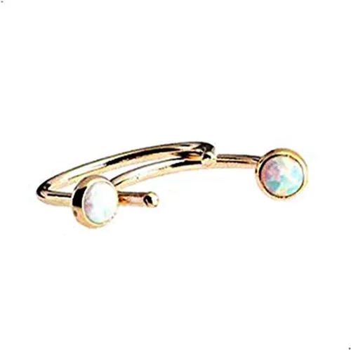 Miniatura 32 de Half Huggie Gold Hoop Earrings for Girls Women Tiny Cartilage Birthstone Stud Piercing Earring Hypoallergenic Earring Screw Back Dainty Hug Hoops