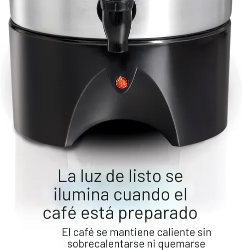 Miniatura 4 de Hamilton Beach Urna de café de 45 tazas y dispensador de bebidas calientes, color plateado