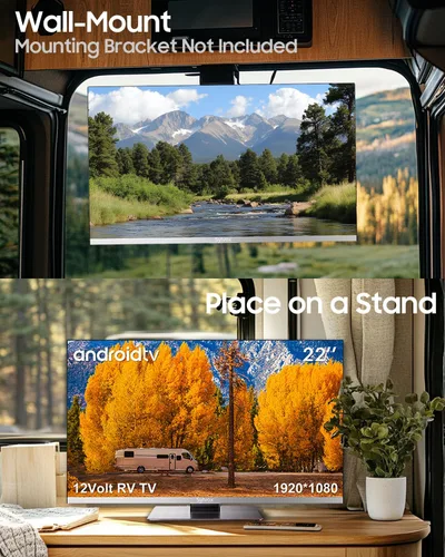 Miniatura 5 de SYLVOX - TV para autocaravanas, TV de 22 pulgadas 12/24V para autocaravanas Full HD 1080P Smart TV, Tienda de aplicaciones incorporada, Soporte WiFi