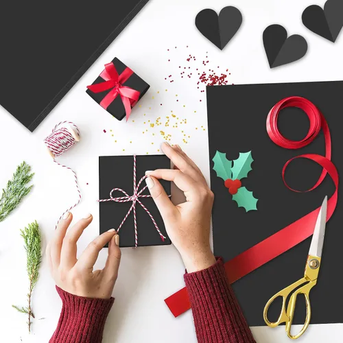 Miniatura 7 de NEBURORA Papel de Seda Negro - 60 Hojas, 14 x 20 Pulgadas Papel de Seda Negro Mate para Empaque de Regalos, Arte y Manualidades, Bricolaje