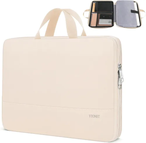 Miniatura 28 de Ytonet Funda profesional para transportar laptop de 15.6 pulgadas, resistente al agua, compatible con la TSA, con asas, compatible con laptops Rosa