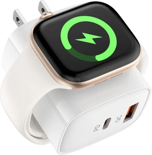 Miniatura 8 de Cargador Samsung Galaxy Watch8, cubo de carga inalámbrico 3 en 1 para Galaxy Watch Ultra 8 Classic 7 6 5, doble puerto USB C + USB A cargador rápido
