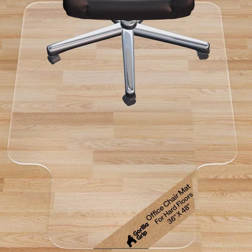 Miniatura 16 de GORILLA GRIP Tapete antideslizante para silla de oficina para suelos de alfombra, deslizamiento suave de 36 x 48 pulgadas debajo del escritorio