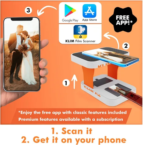 Miniatura 3 de KLIM K2 Escáner de película móvil 35mm - APP gratuita - Convertidor de positivo y negativo, digitalizador de diapositivas y fotos, kit esencial