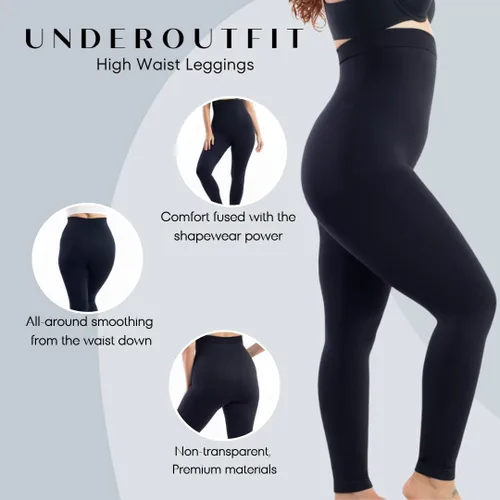 Miniatura 4 de Underoutfit Compression Leggings, High Waisted Tummy Control Leggings for Women