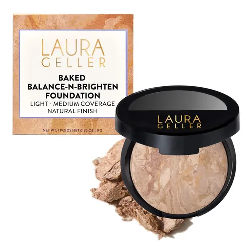 LAURA GELLER NEW YORK Base en Polvo Correctora de Color Baked Balance-n-Brighten Galardonada - Fair - Cobertura Construible de Ligera a Media - 02