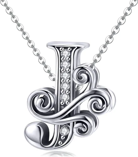 Miniatura 83 de BETTY&SARAH dije de plata esterlina 925 con forma de letra, para pulseras Pandora, letra del alfabeto, joya, regalo para mujer