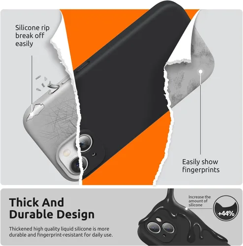 Miniatura 5 de SURPHY Funda diseñada para iPhone 15 Plus con protector de pantalla y cordón, correa de teléfono y funda de silicona líquida para teléfono