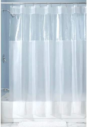InterDesign 26680 - Cortina de ducha de 72 pulgadas de ancho x 72 pulgadas de largo x 1/4 pulgadas de alto, vinilo transparente