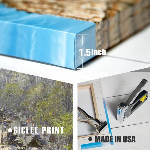 Miniatura 740 de A&T ARTWORK Campo de trigo con cipreses de Van Gogh Las reproducciones de arte clásico mundial, impresiones en lienzo giclée para decoración