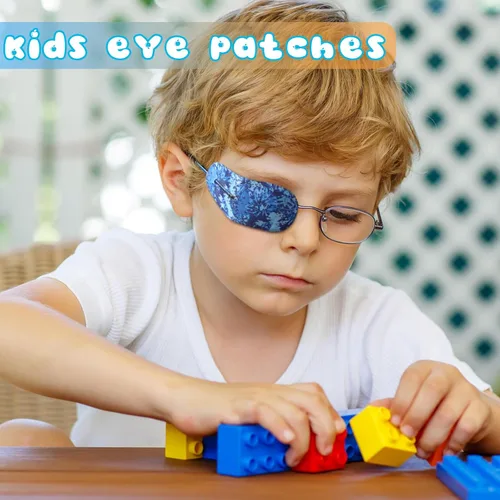 Miniatura 4 de Panelee 10 parches para ojos para niños, 10 estilos, parches adhesivos para los ojos para niños y niñas, sin látex, almohadillas perezosas a granel