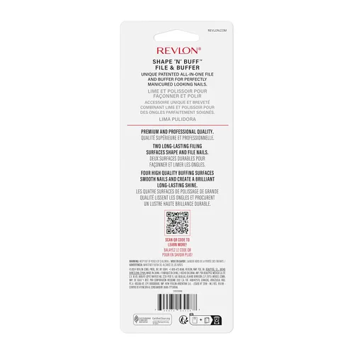 Miniatura 3 de Revlon Shape 'N' Buff - Bloque pulidor de uñas, herramienta de manicura todo en uno para dar forma y brillo a las uñas naturales, 1 unidad