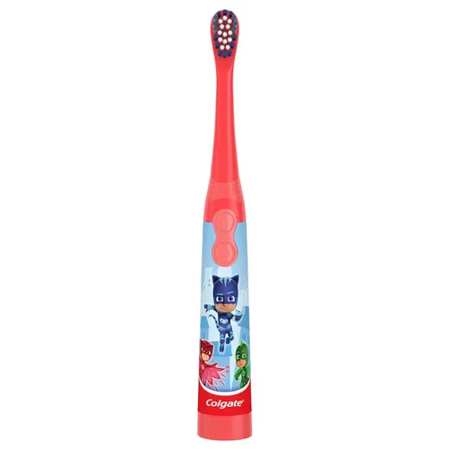 Miniatura 10 de Colgate, Máscaras de pijama para niños, cerdas extrasuaves, el color puede variar, 1 cepillo de dientes alimentado por batería, 1 unidad