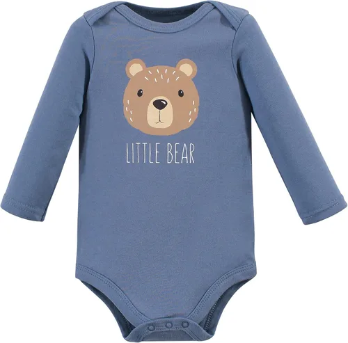 Miniatura 6 de Hudson Baby - Mameluco de algodón de manga larga para bebé, Little Bear 5