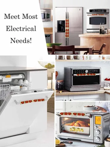 Miniatura 6 de Juego de 2 fundas navideñas para manijas de puerta de refrigerador, lavavajillas, microondas, horno, nevera, estufa, electrodomésticos, accesorios