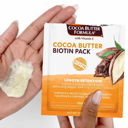 Miniatura 6 de Palmer's Manteca de cacao y biotina longitud de retención de biotina, paquete de biotina, 2.1 onzas