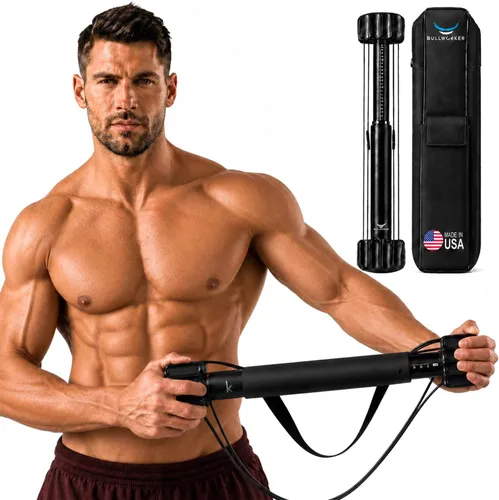 Bullworker X5 Pro 28" - Equipo de ejercicio isométrico, entrenamiento de fuerza portátil en casa, equipo de gimnasio para espalda, hombros, bíceps,