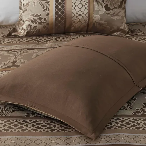 Miniatura 7 de Madison Park Bellagio - Juego de edredón acogedor, lujoso diseño tradicional de damasco jaquard, ropa de cama alternativa para todas las estaciones