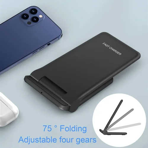 Miniatura 6 de Cargador inalámbrico de 25 W, estación de carga inalámbrica plegable 2 en 1 para Apple iPhone 16/16 Pro/15/14/13/12/11/Plus/SE/X/Airpods, PDKUAI 15W