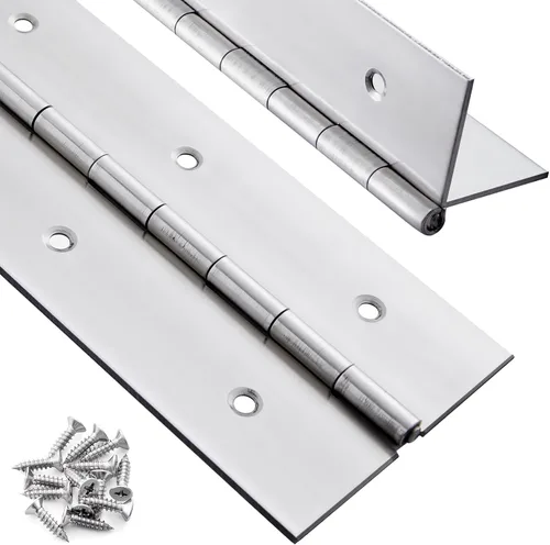 Miniatura 11 de Bisagra de piano resistente de 36 x 3 pulgadas, bisagra continua de acero inoxidable de 0.060 pulgadas de grosor con agujeros para gabinetes