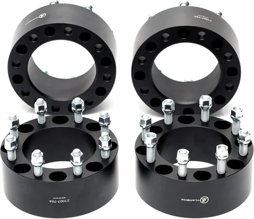 Miniatura 19 de Espaciadores de Rueda Forjados Negros 8x6.5 Pulgadas 1.5 Pulgadas con Pernos 14x1.5 Compatibles con Chevrolet GMC 8 Lug 8x165.1 para 1999-2010