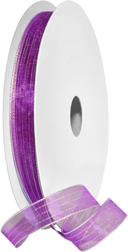 Miniatura 34 de Morex Ribbon Harmony Metallic, envoltura de regalos, decoración de boda, lazos, brillo brillante, 5/8" x 50 yardas, aguamarina