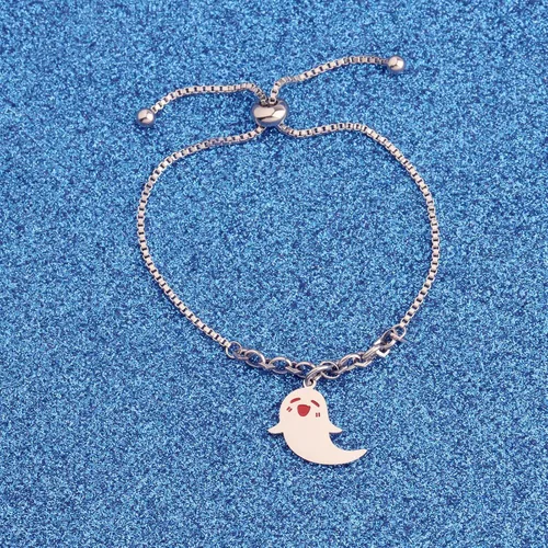 Miniatura 4 de WUSUANED Lindo collar de fantasma Hu Tao Ghost Shape Jewelry Halloween Cosplay regalos para los amantes del anime del juego