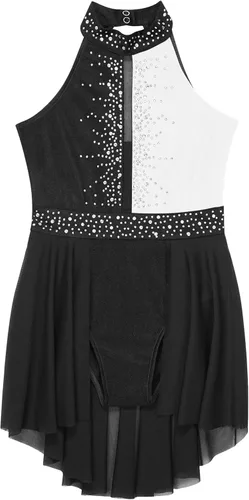 Miniatura 23 de CHICTRY Kids Girls Sparkly Rhinestone Ballet Gymnastics Leotards Modern Lyrical Dance Costume