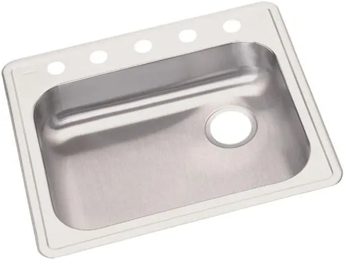 Miniatura 17 de Elkay GE12521 Dayton Fregadero de cocina empotrable de una sola cubeta de acero inoxidable de 25" - 1 orificio para grifo