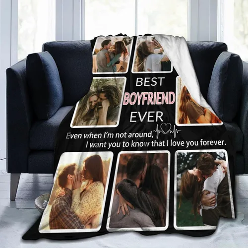 Manta personalizada con collage de fotos, para hermana, amiga, madre, padre, familia, mascotas, parejas, en Navidad, cumpleaños, aniversario, regalo
