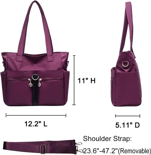Miniatura 3 de Bolsos casuales para mujer, bolsos de hombro, bolsos de nailon suave