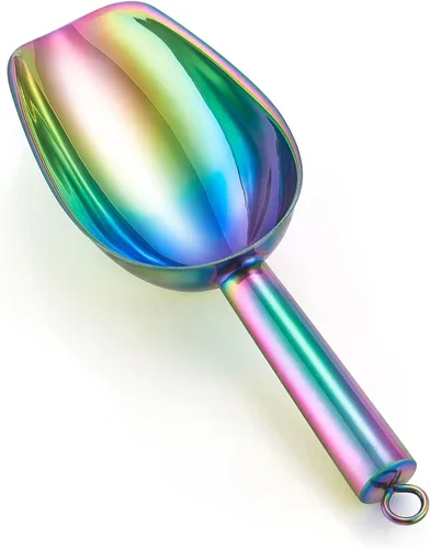 Miniatura 9 de P&P CHEF Cuchara pequeña para hielo, cuchara de harina de acero inoxidable de 6 onzas, para cocina, jardín, bar, boda, baño, resistente, no tóxica