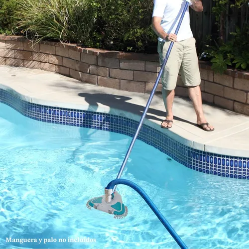 Miniatura 7 de Cabezal de Aspiradora Triangular con Peso Upgrade Pro Giratorio para Piscina con Cepillo y Mango EZ Clip - para Limpiar Superficie Seguro
