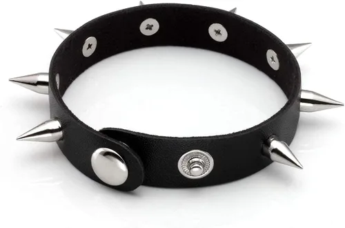Miniatura 8 de Pulsera de cuero para hombre y mujer, pulsera punk, pulsera de rock, trenzada, con remaches, pulsera ajustable