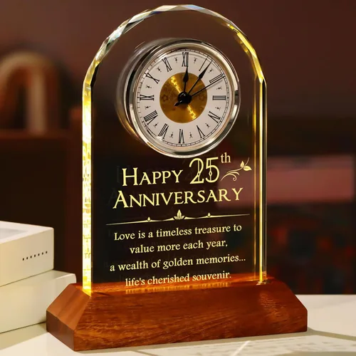 Miniatura 8 de YWHL Regalos de reloj de aniversario de boda de 50 años para padres y abuelos, regalos de aniversario de 50 años para parejas, relojes de mesa